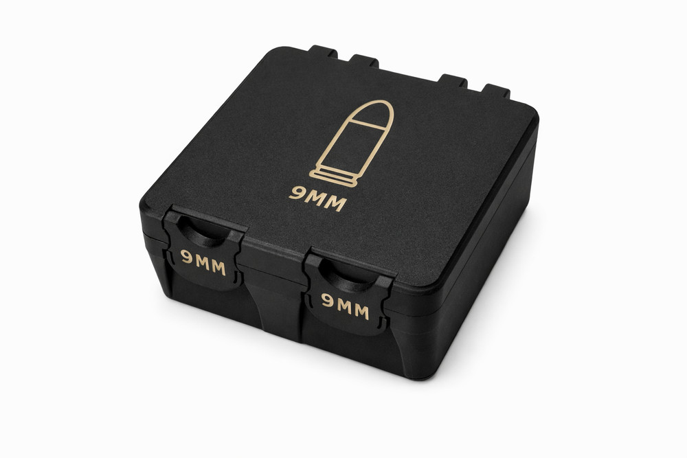 9mm Ammo Box - 100 Rounds - Snap Close Storage Box | Fully Customizable