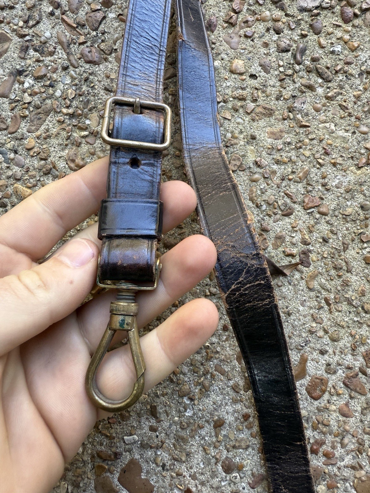 German Military Sword Hanger WW1 WW2 Era Unsure Leather