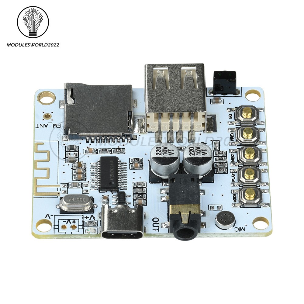 Bluetooth 5.4 Audio Receiver Board MP3 Lossless Decoder Decoding Module Type-C