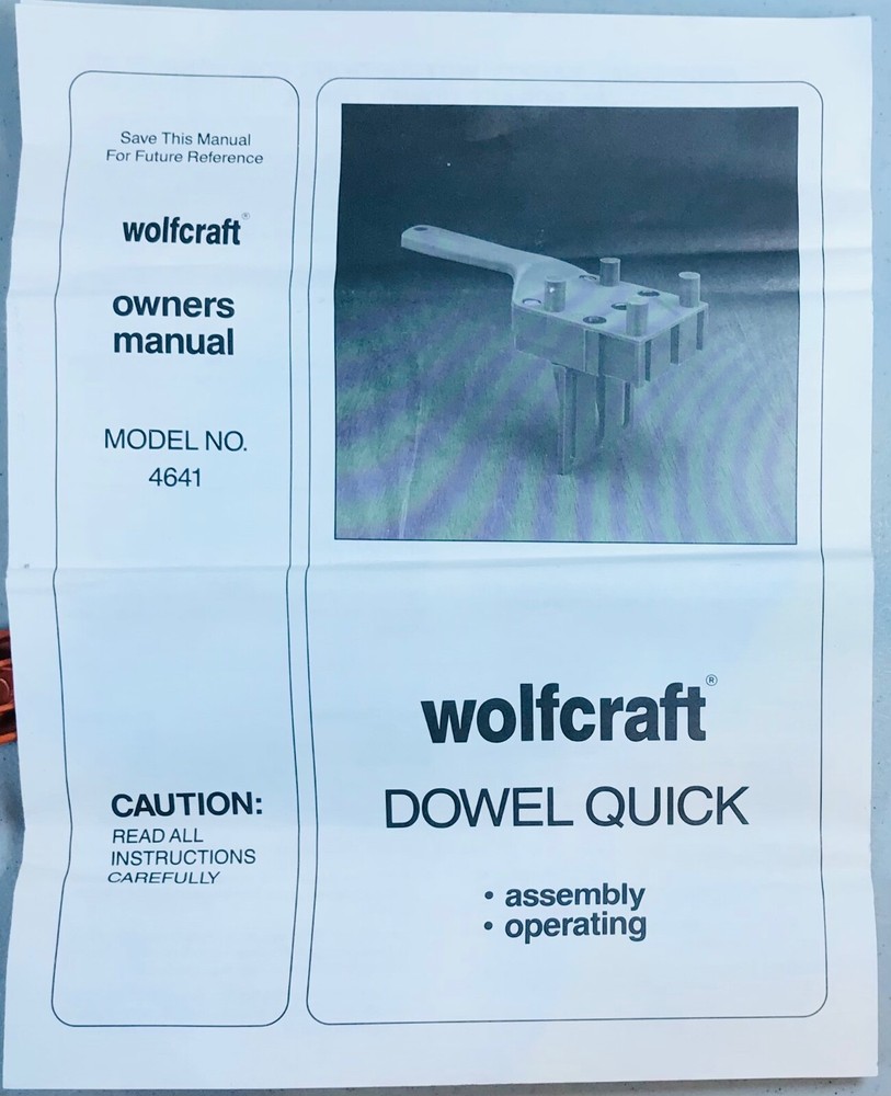 SEARS - Dowel Quick Kit - No. 967188 - Jig Guide, Drill Bits, and Stop Collars