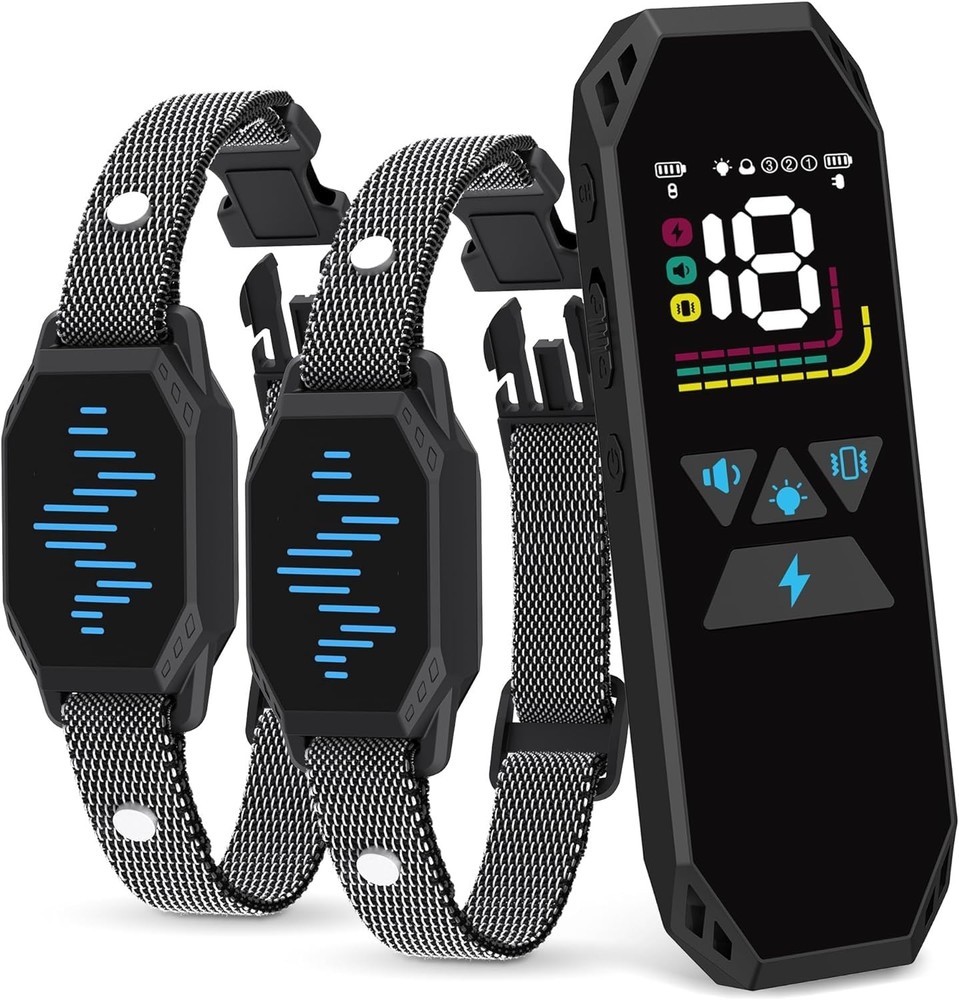 Dog Training Collar with Remote Control 2 Pack, 2500ft 2 pack, black
