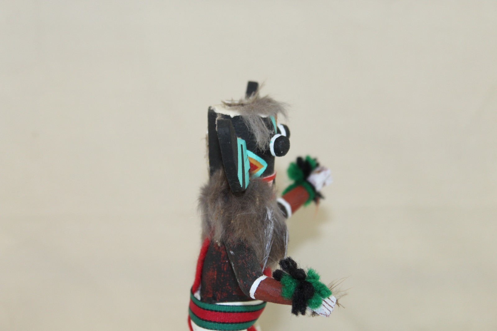 Vintage Hopi Pueblo 7.25" Kachina Doll "Broad Face" Signed C. King