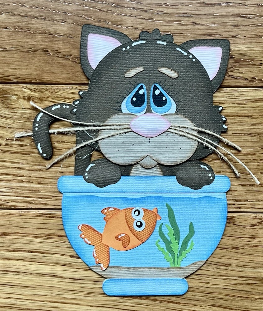 Paper Piecing Kitty Fishing