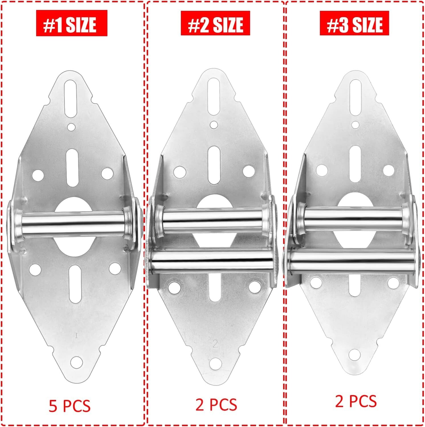 Premium Garage Door Roller/Hinge/Top Bracket/Wire Rope Kit for 7' Height Doors