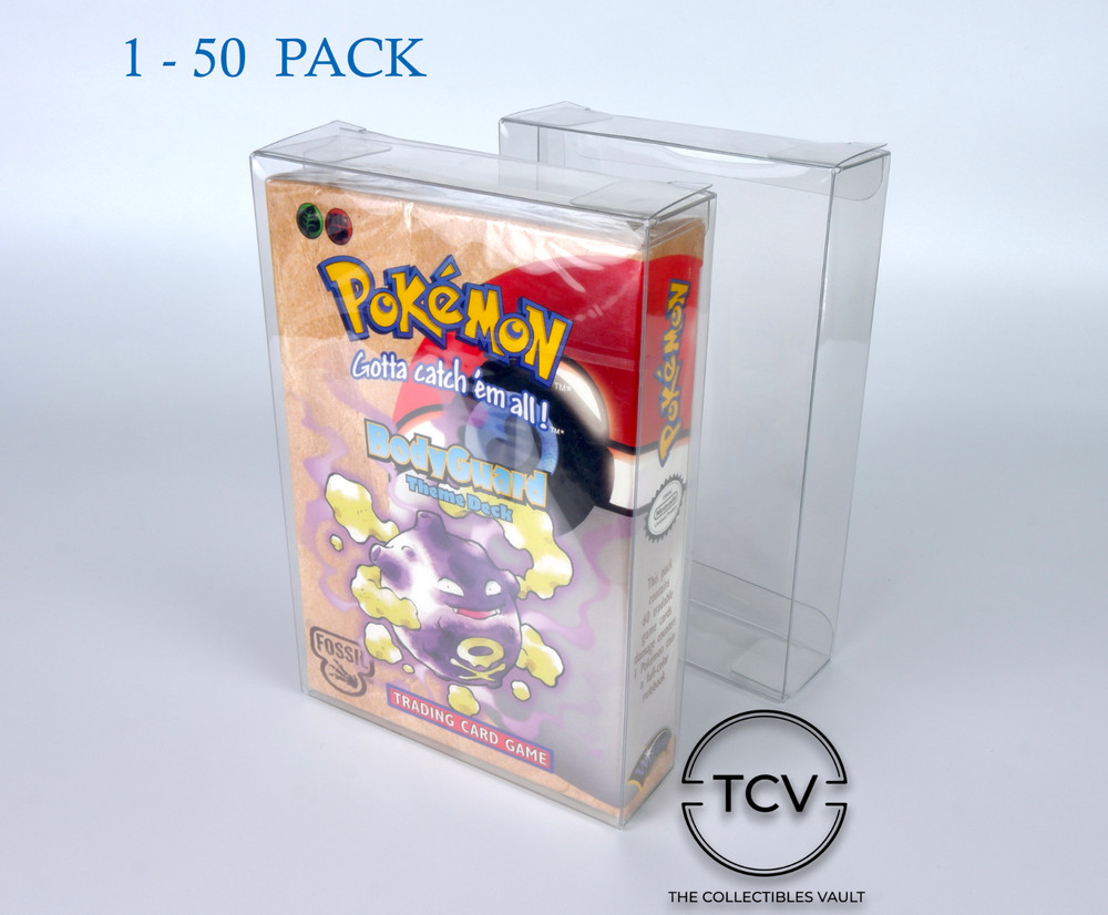 Pokémon Theme Deck Box Protector Case - 0.6mm Thick PET Plastic (1-50 Pack)