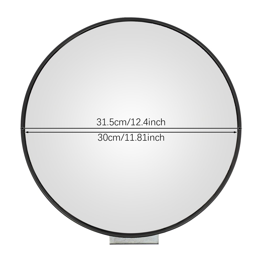 30cm Wide-angle Convex Mirror, Driveway Mirror with Adjustable Fixing Bracket