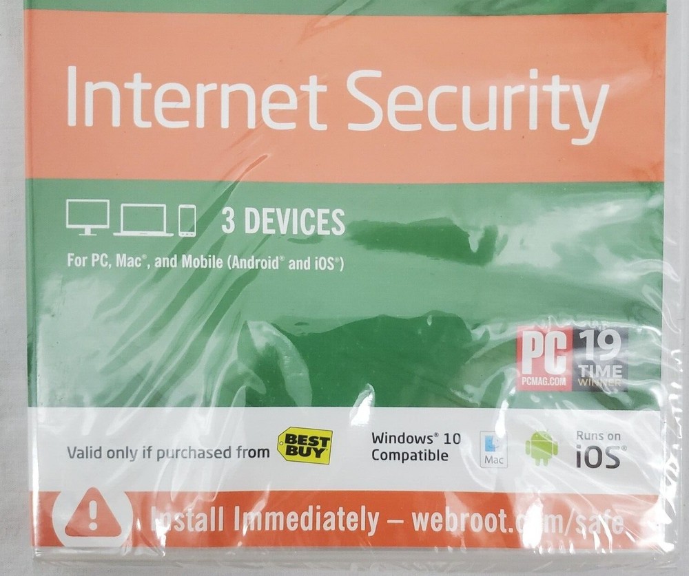 Webroot Secure Anywhere Internet Security 3 Devices (NOS)