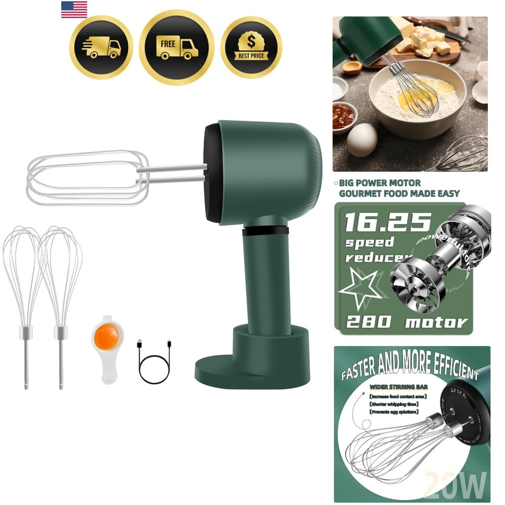 Hand Mixer 3 Speed Easy Clean Flex Edge Beaters for Baking Mixing