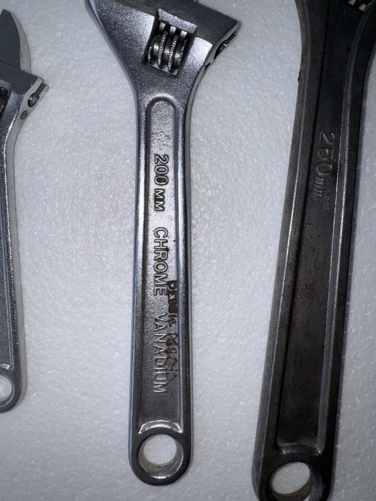 Adjustable Wrench Set 6” 8” 10” — Hand Tools Lot (3 pcs)