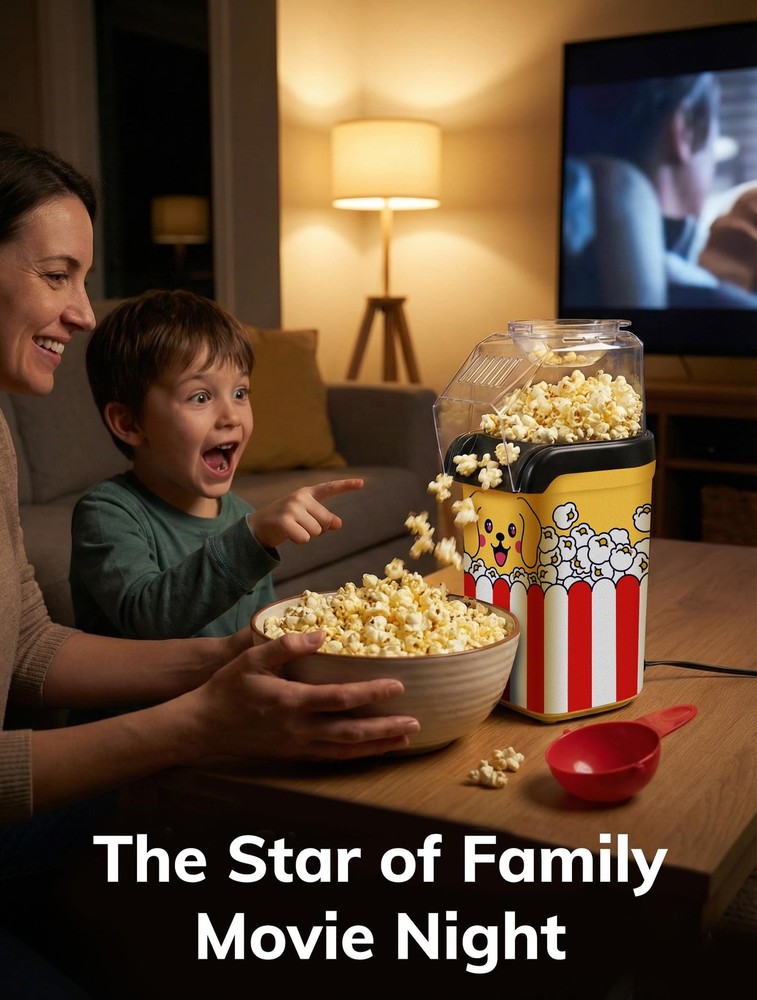 Fun Popcorn Machine Air Popper – Hot Popcorn Maker Air Multi-color Regular