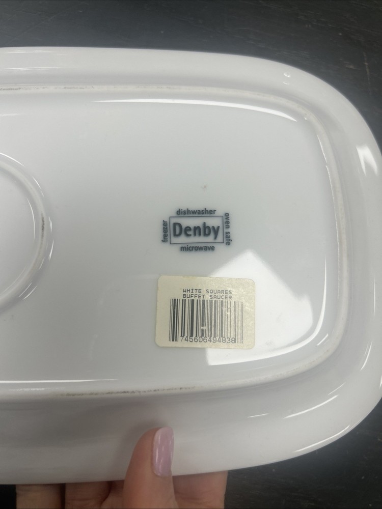 Denby White Square Buffett Saucer