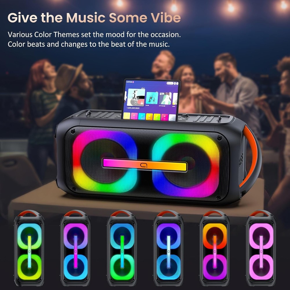 Karaoke Machine Bluetooth Speaker 2 Mic Party System