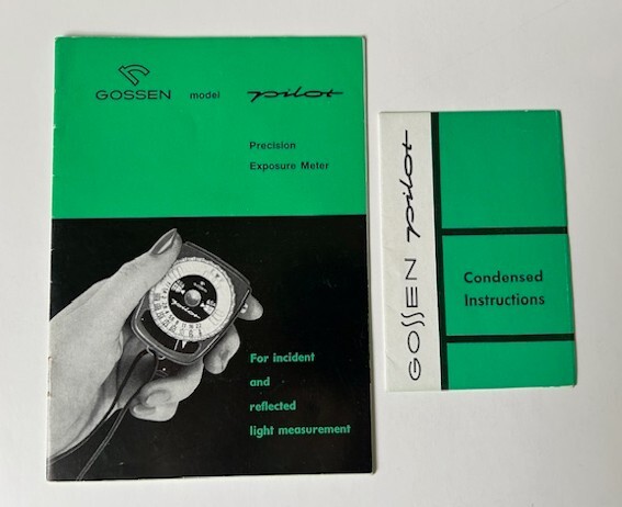 Gossen Pilot Exposure Meter Instruction Manual & Condensed Instructions
