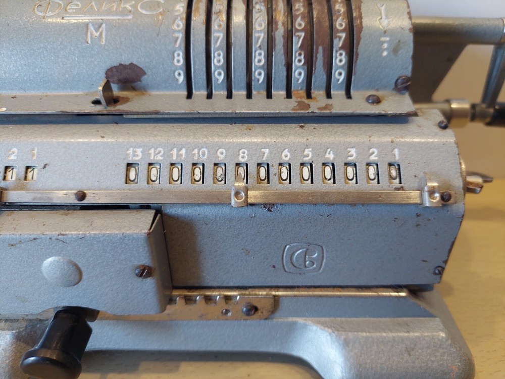 USSR Arithmometer Mechanical Calculator Felix. Soviet Original Adding Machine.