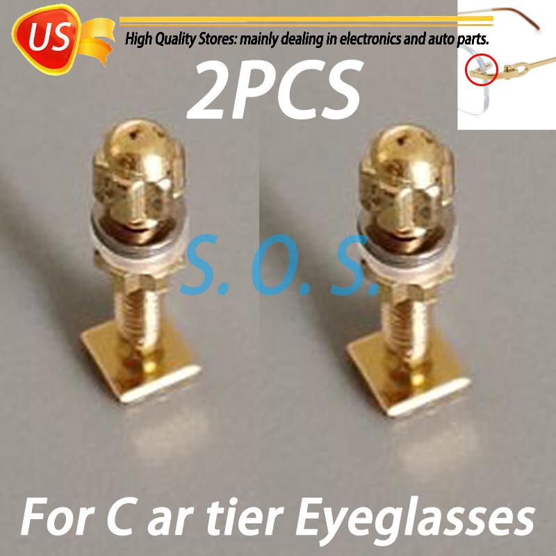 2* Square Screw Bolt Replacement For C ar tier Eyeglasses Frame Gold Size Small