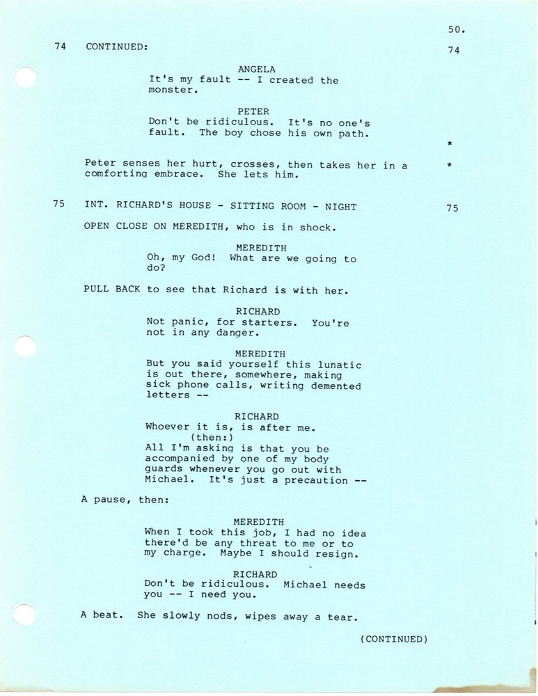 *FALCON CREST - FALSE FRONT (1986) Final Draft Script Caesar Romero, Kim Novak