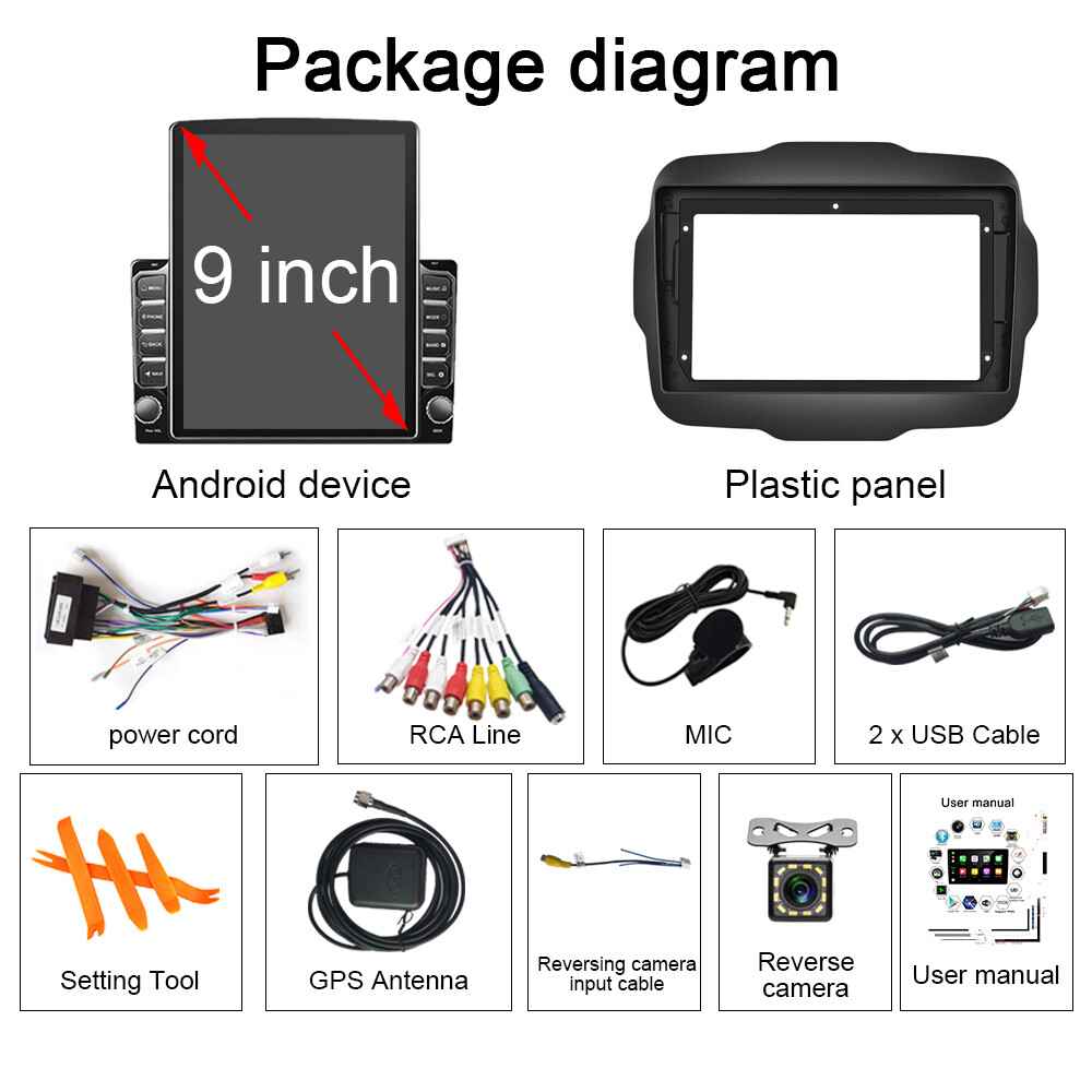 64GB 9.7'' For Jeep Renegade 2016-18 Android 13 Car Radio GPS Navi Carplay Wifi