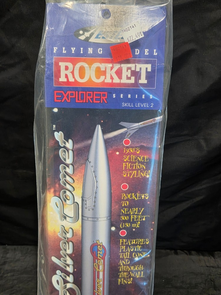 Estes Silver Comet Explorer Series Flying Model Rocket Kit Skill Level 2 EST 214
