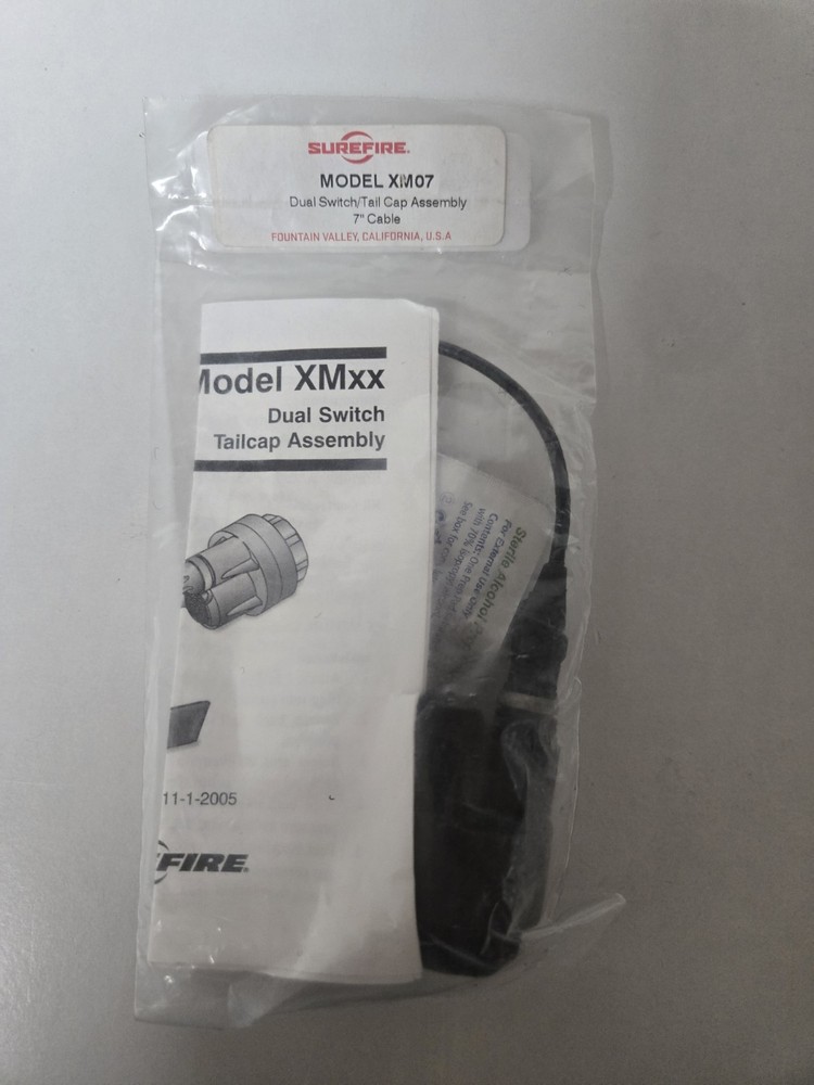 SureFire XM07 Remote Dual Switch Tailcap Assembly for Weaponlights NEW