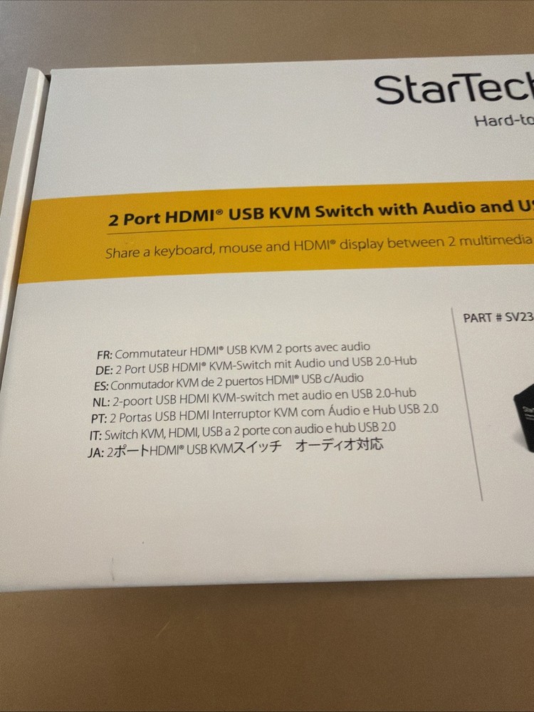 StarTech.com (SV231HDMIUA) 2-Ports External KVM / audio / USB switch