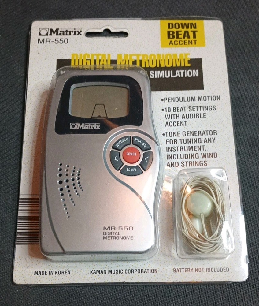 Matrix MR-550 Digital Metronome With LCD Pendulum Simulation Used.