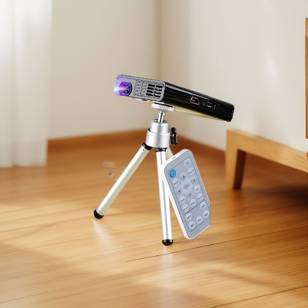 DLP E06 Android Smart Mini LED Dual Core Bluetooth Remote Projector Black NIB