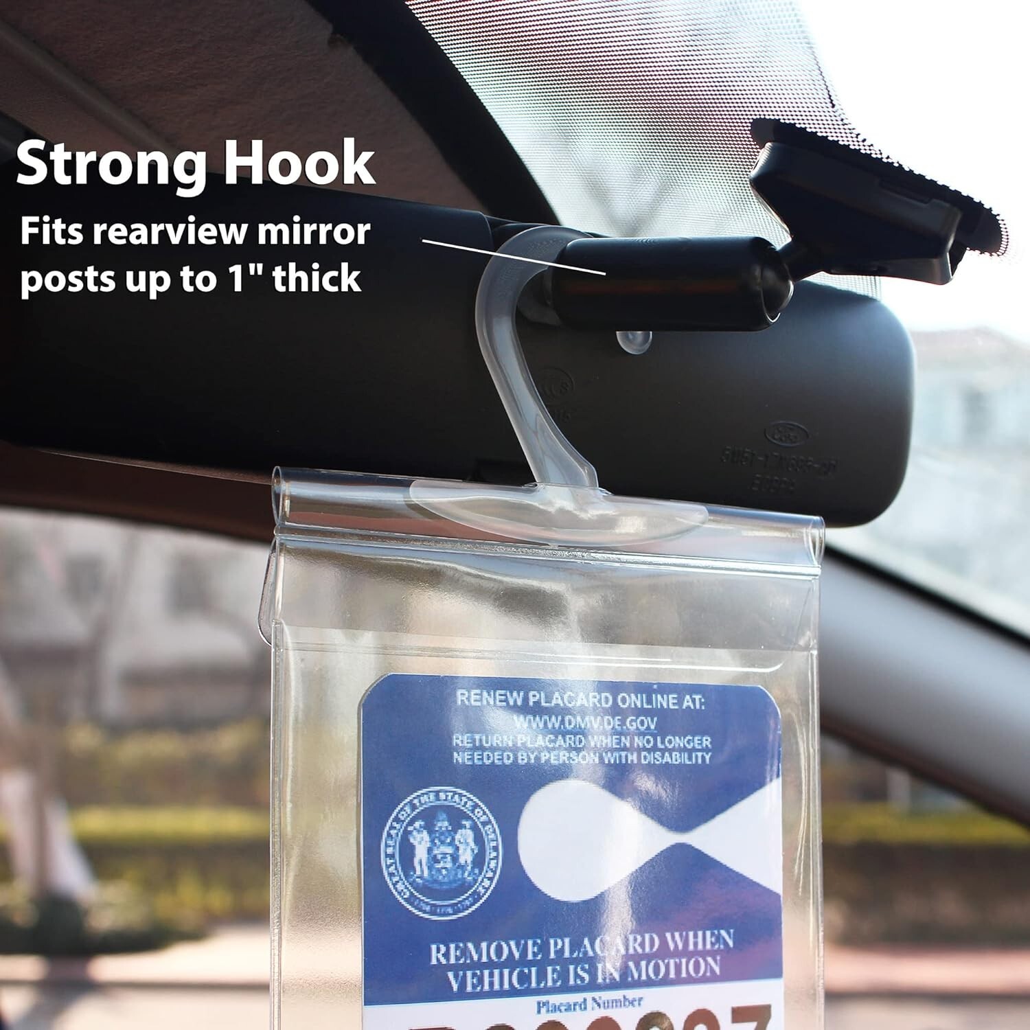 2x Handicap Parking Permit Placard Protector Cover Hanger Car Holder Hang Sleeve