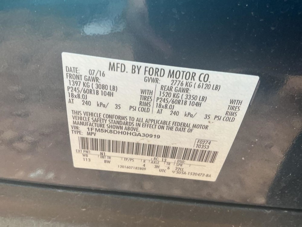 EXPLORER 2017 Glove Box 5028918