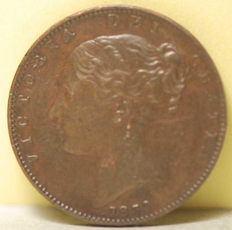 Great Britain 1839, Farthing, KM725, EF, light marks, 8-2