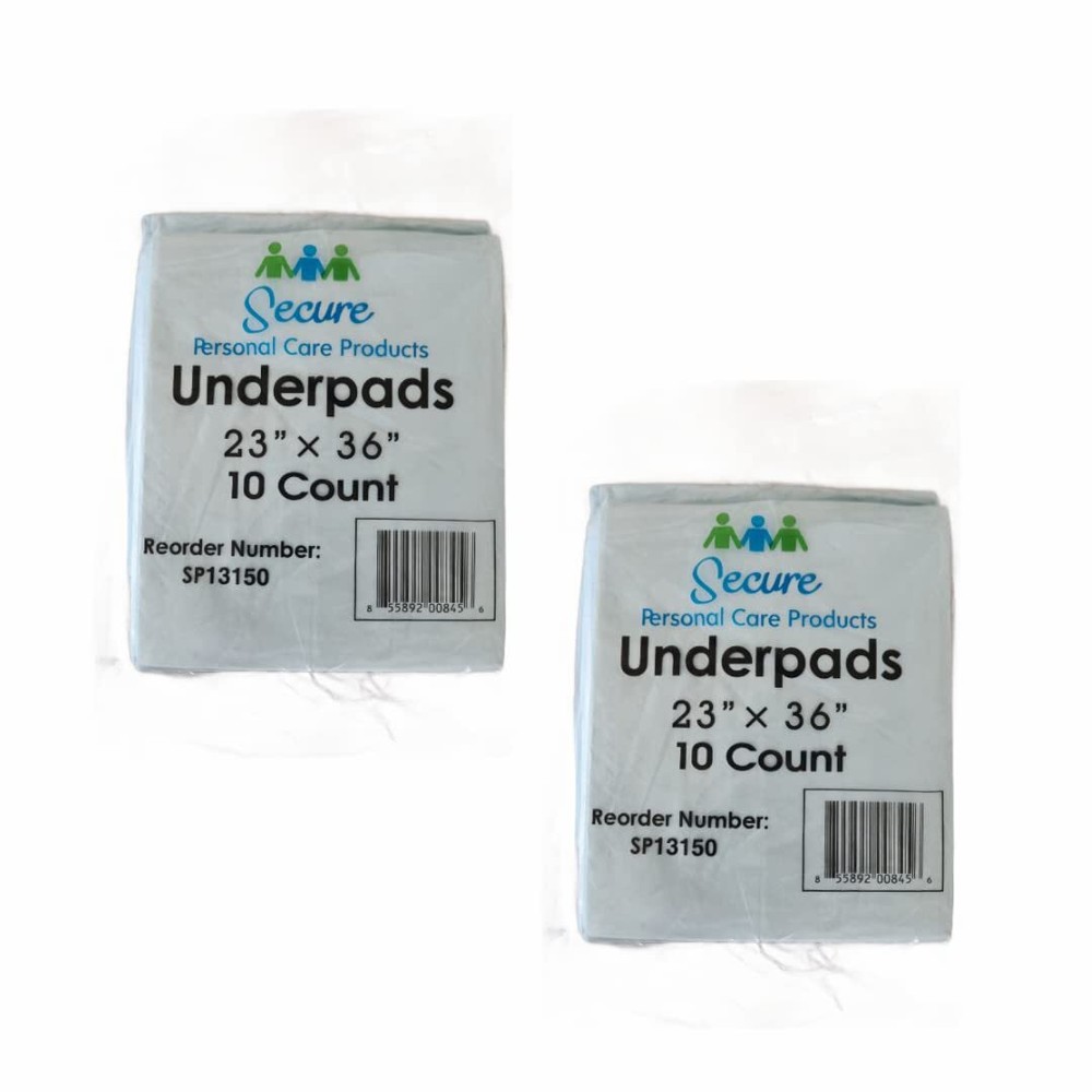 2 Pack Underpads 23 x 36 10 Count