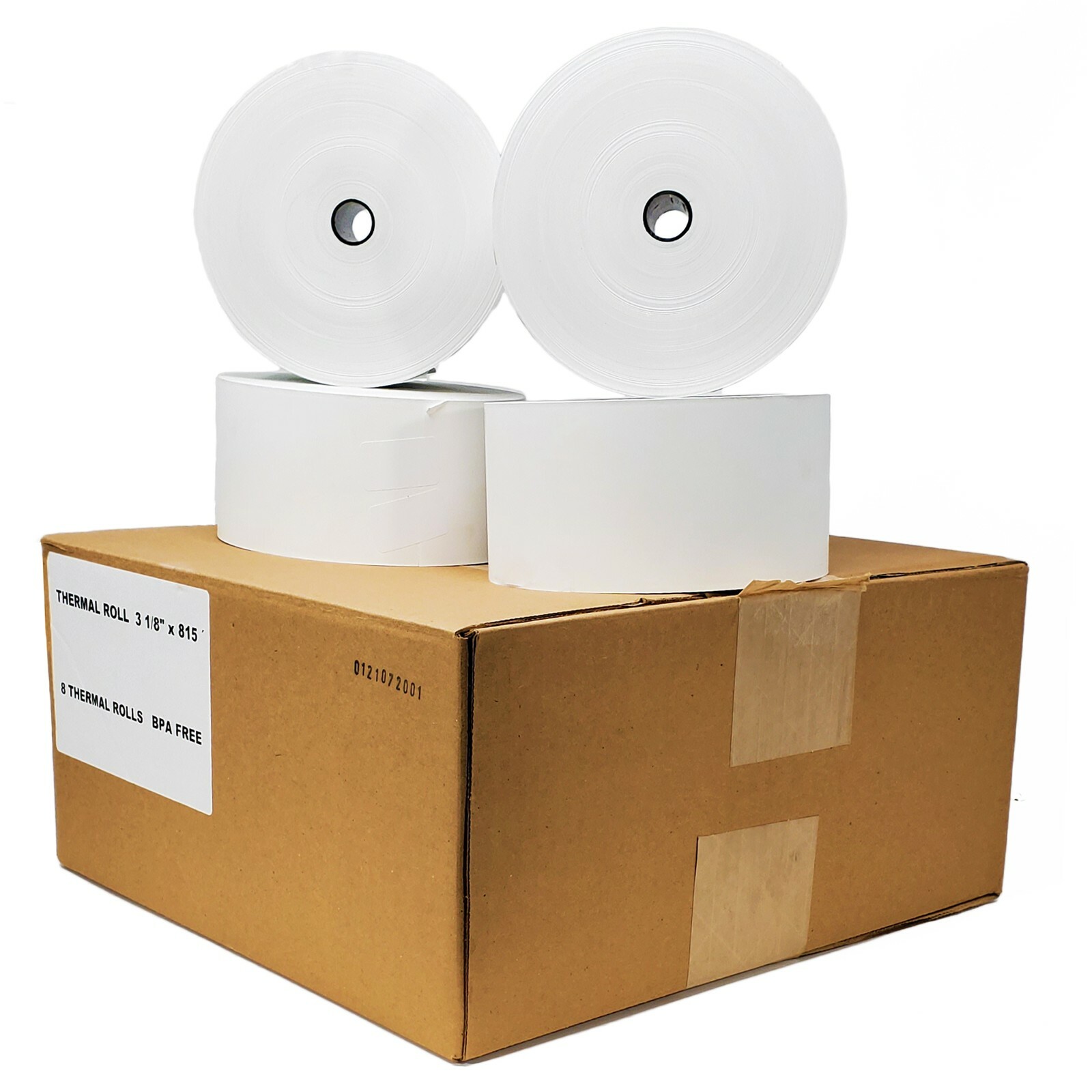 3 1/8" X 815' HEAVY WEIGHT THERMAL ATM RECEIPT PAPER BPA FREE- 8 ROLLS/CASE