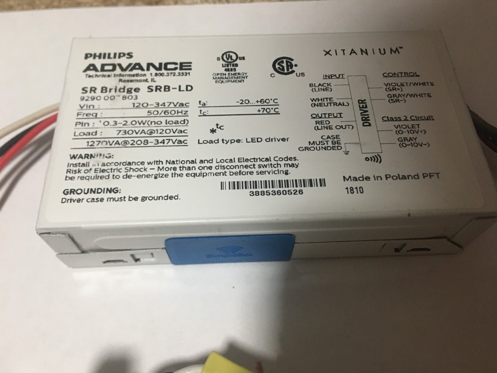 Philips Advance Xitanium SR Bridge SRB-LD LED Driver