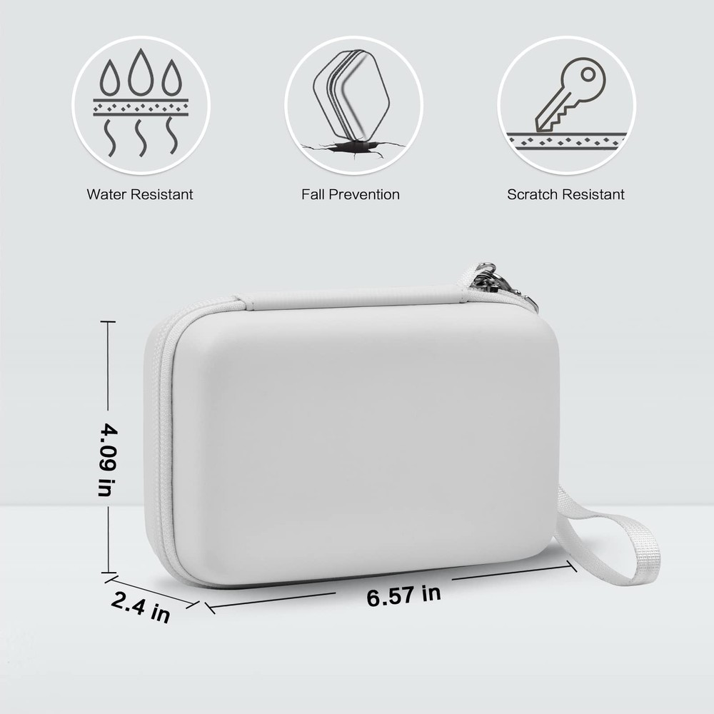 Againmore Hard Case Compatible with Analogue Pocket Handheld Compact, White