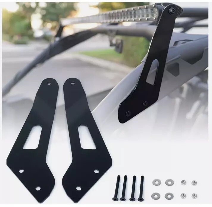FIT Can-Am Maverick X3 Max Roof 52inch +8" LED Light Bar+3" Pods+Wires bracket