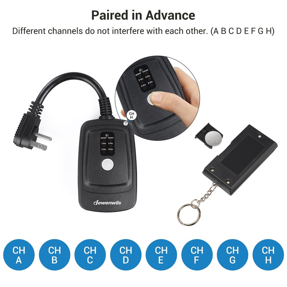 Outdoor Light Sensor Timer, Waterproof Plug in Dusk to Dawn Outlet Timer Switch