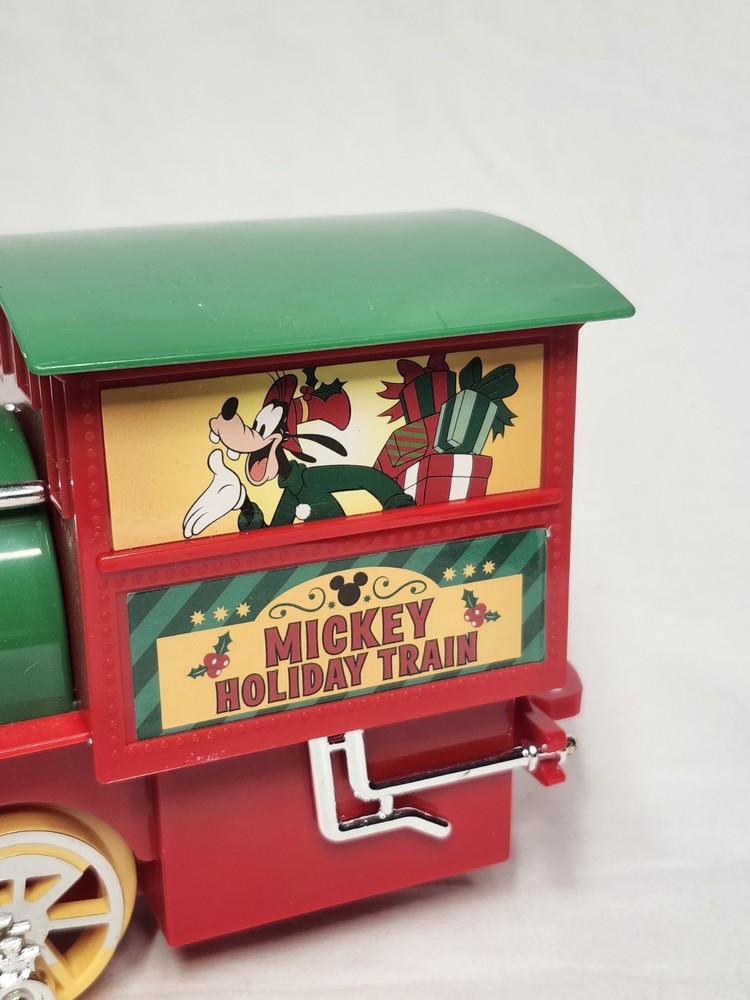 Mickey Mouse Holiday Express Train Set Collector's Edition WORKS-Missing Caboose