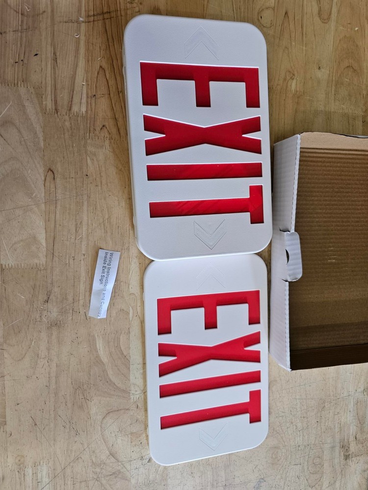 Progress Lighting 120-Volt White Integrated LED Exit Sign PETPE-UR-30