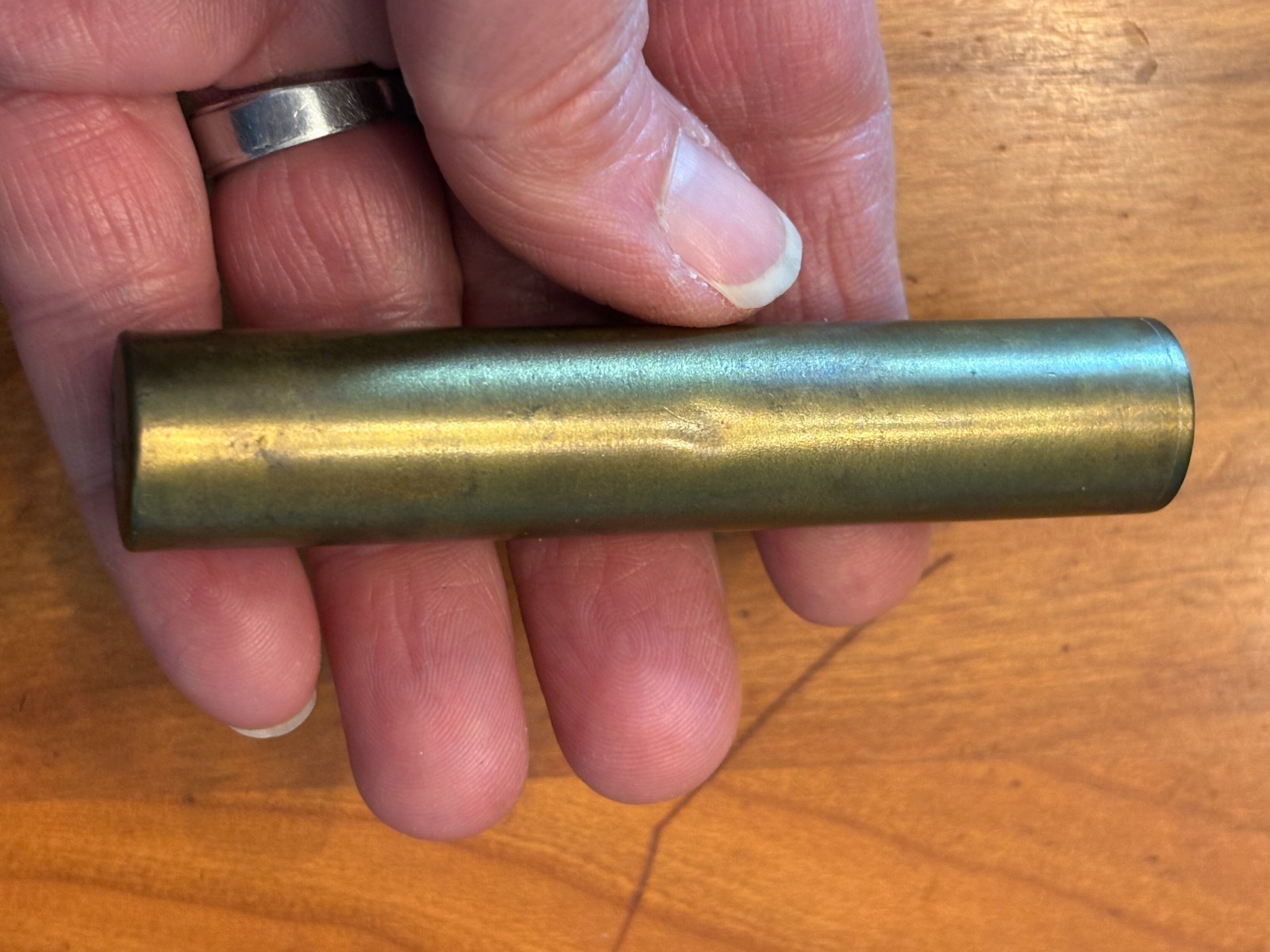 Lee Enfield SMLE Brass Oil Bottle~Marked H J & S Vintage