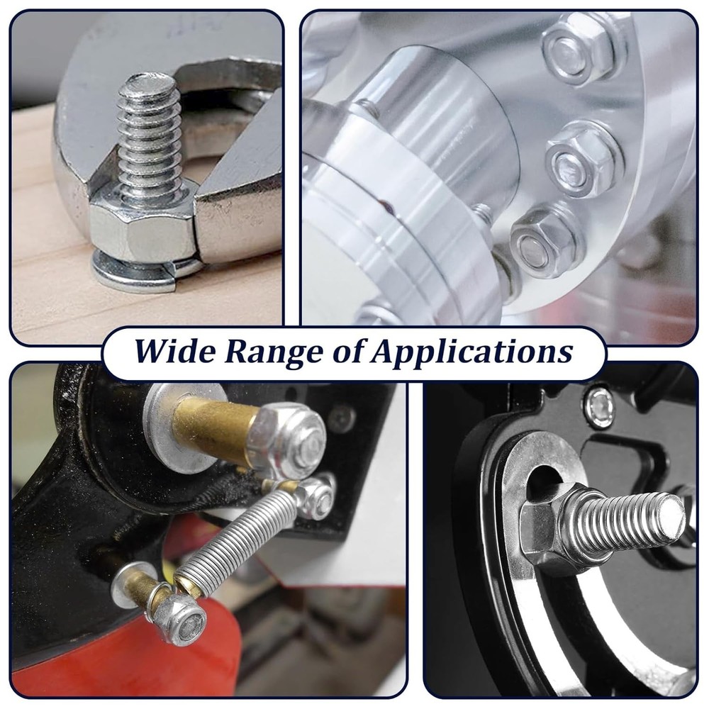 Stainless Steel Lock & Hex Nut Assortment, 345 pcs