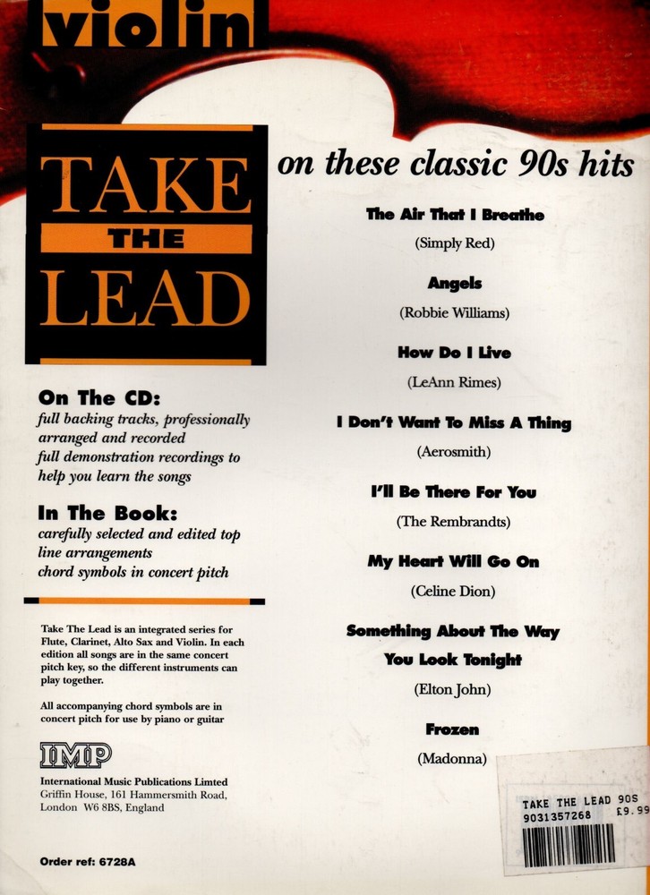 90s Hits (Violin) (Take the Lead with CD