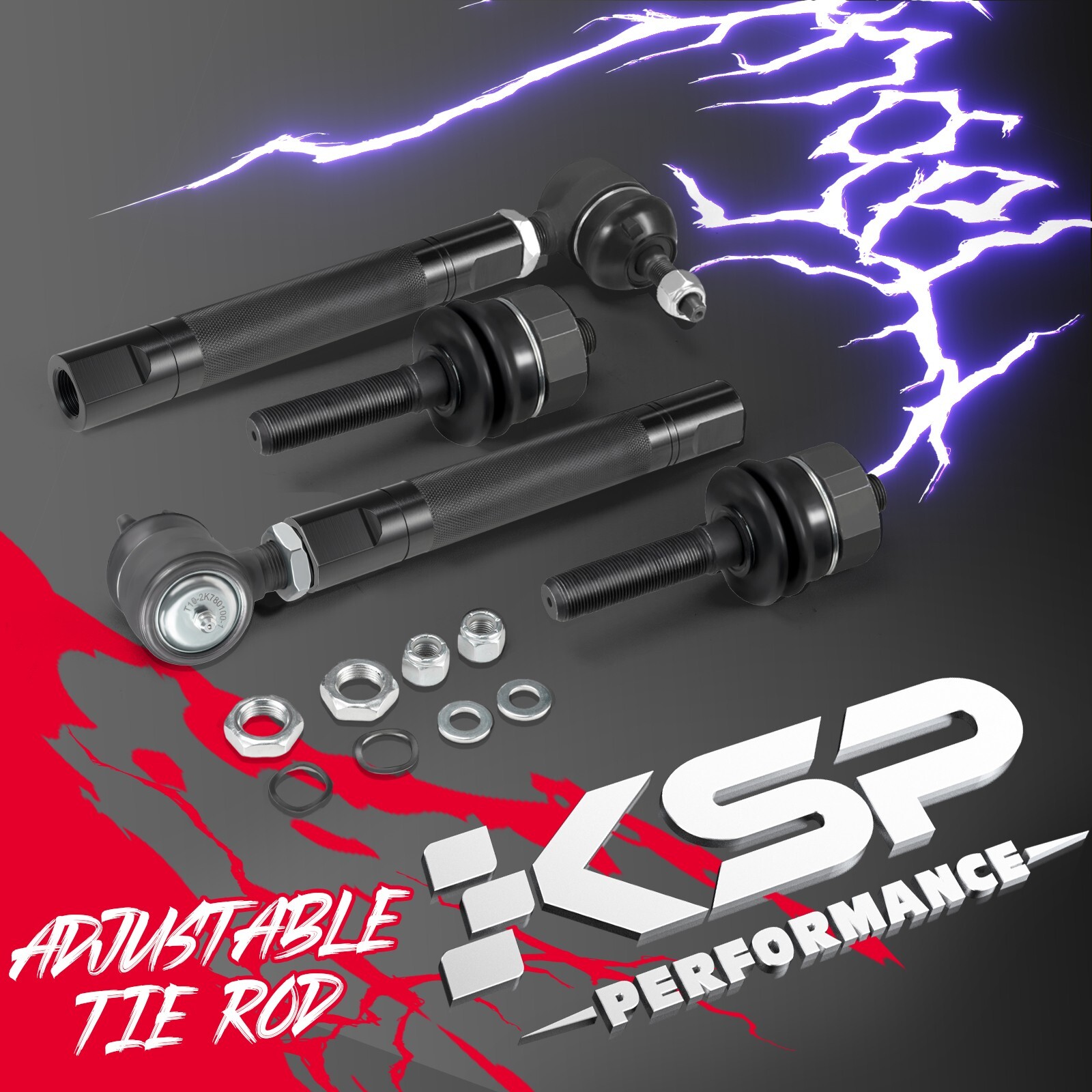 KSP 2500HD Tie Rod Kit For 2001-2010 Chevy Silverado/GMC Sierra 2500HD 3500HD