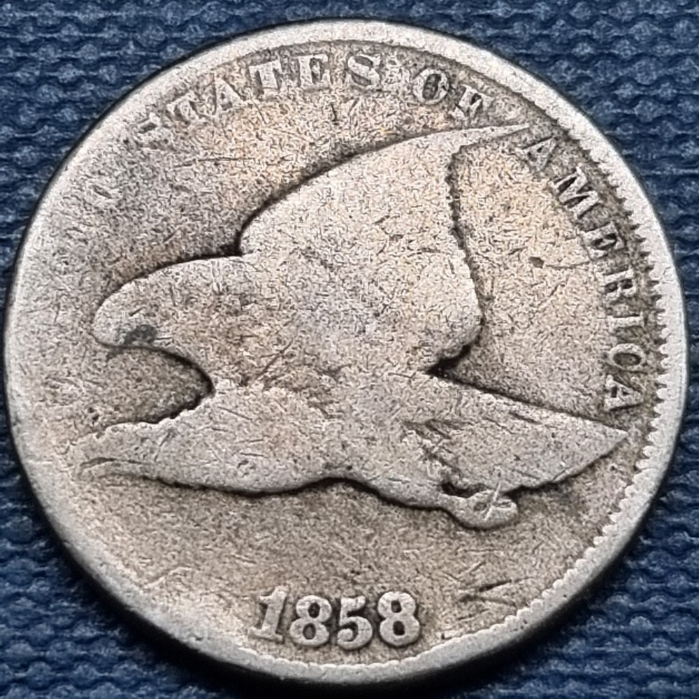 1858 Flying Eagle Cent 1c Circulated #101907