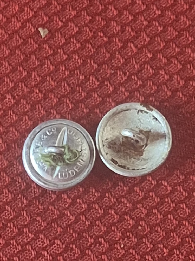 2 WWII German Uniform Buttons