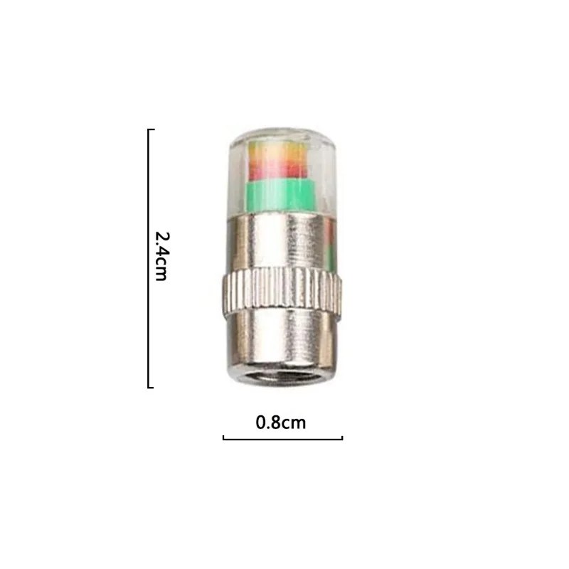 4 Pcs Car Auto Tire Pressure Monitor Valve Stem Caps Sensor Indicator Warn PSI