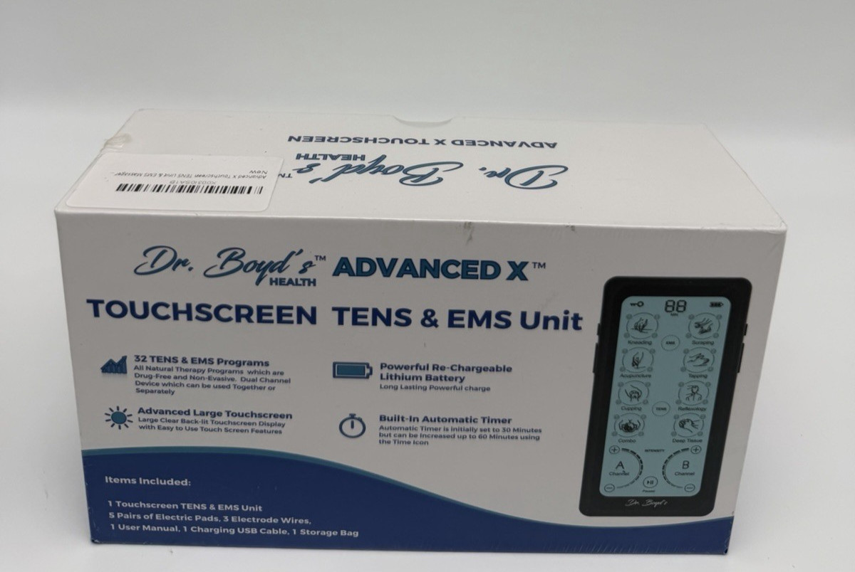 Dr. Boyd's "Advanced X" Touchscreen TENS & EMS Unit 32 Modes 8 Settings