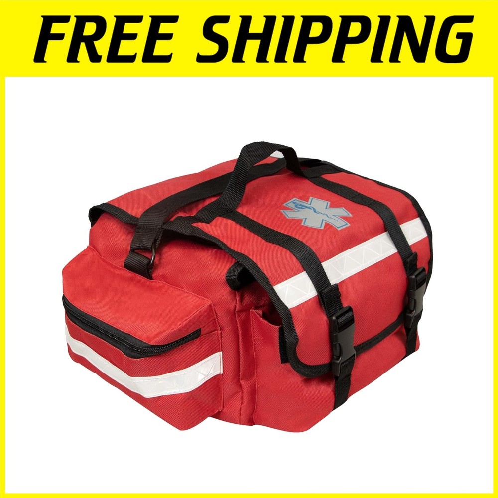 Durable Red Trauma Bag with Dividers