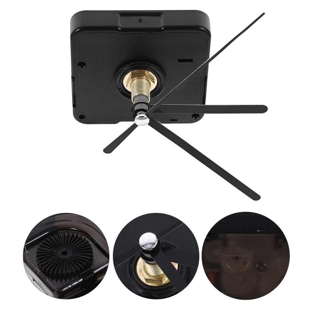 Clock Mechanism Replacement Kit with Mute Movement and Plastic Clock Hands