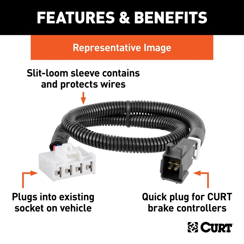 CURT 2009-2025 Honda Pilot All Brake Controller Harness