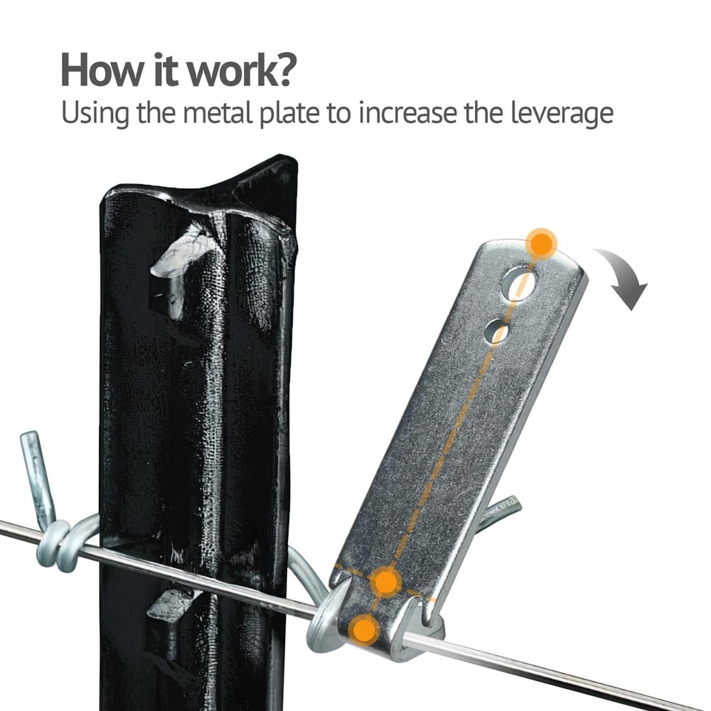 Quantfire Fence Wire Twister for T Post Clips, Barb Twisting Tool 2 PACK