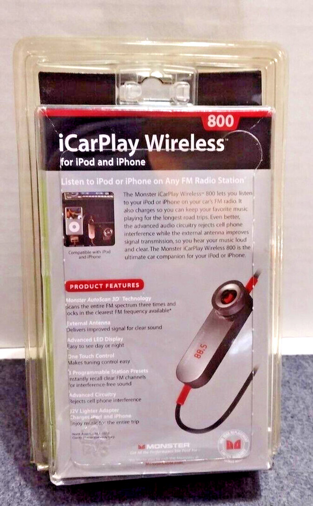 MONSTER iCarPlay Wireless 800 iPod iPhone Radio Transmitter /Charger